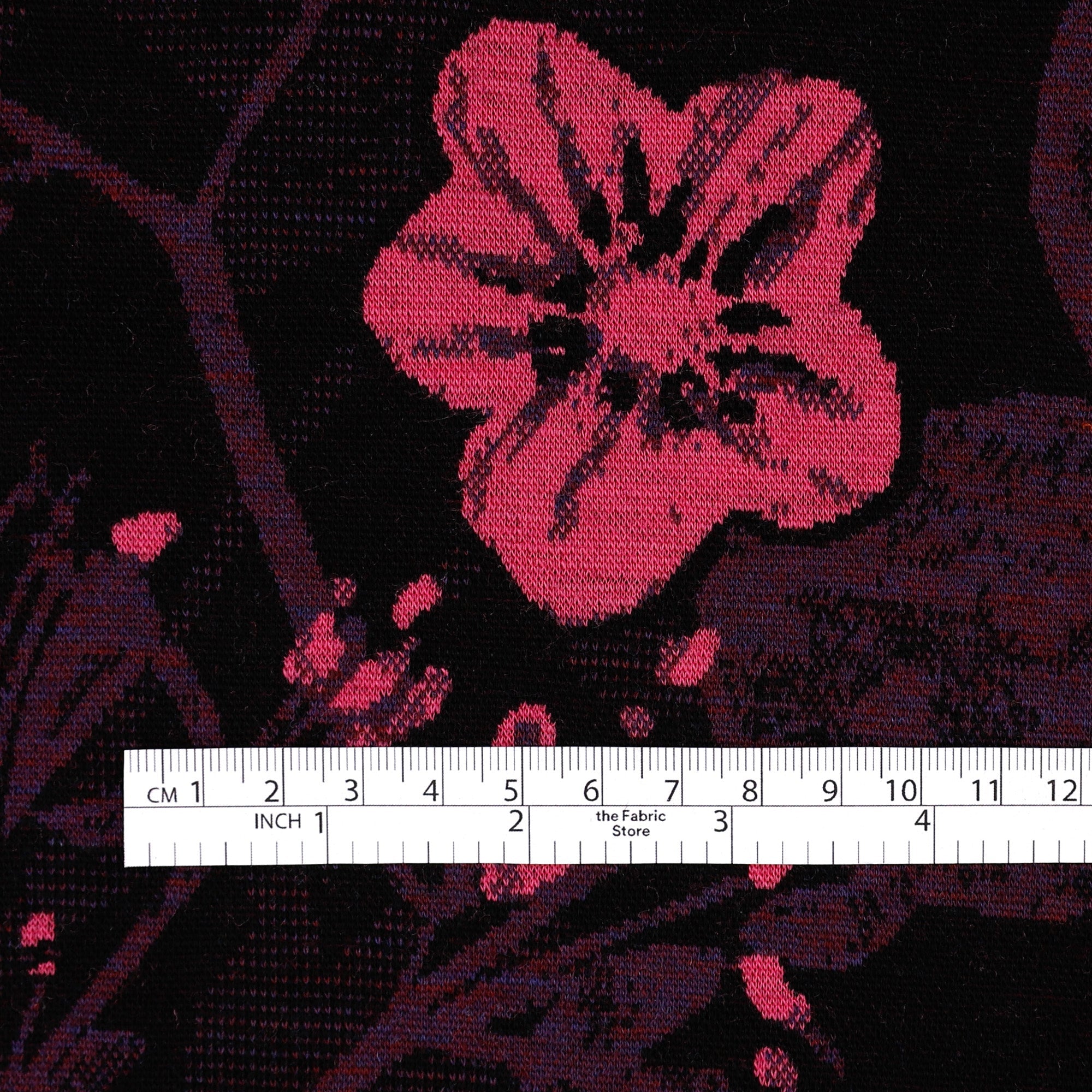 Woodland Flowers Merino Jacquard - Berries