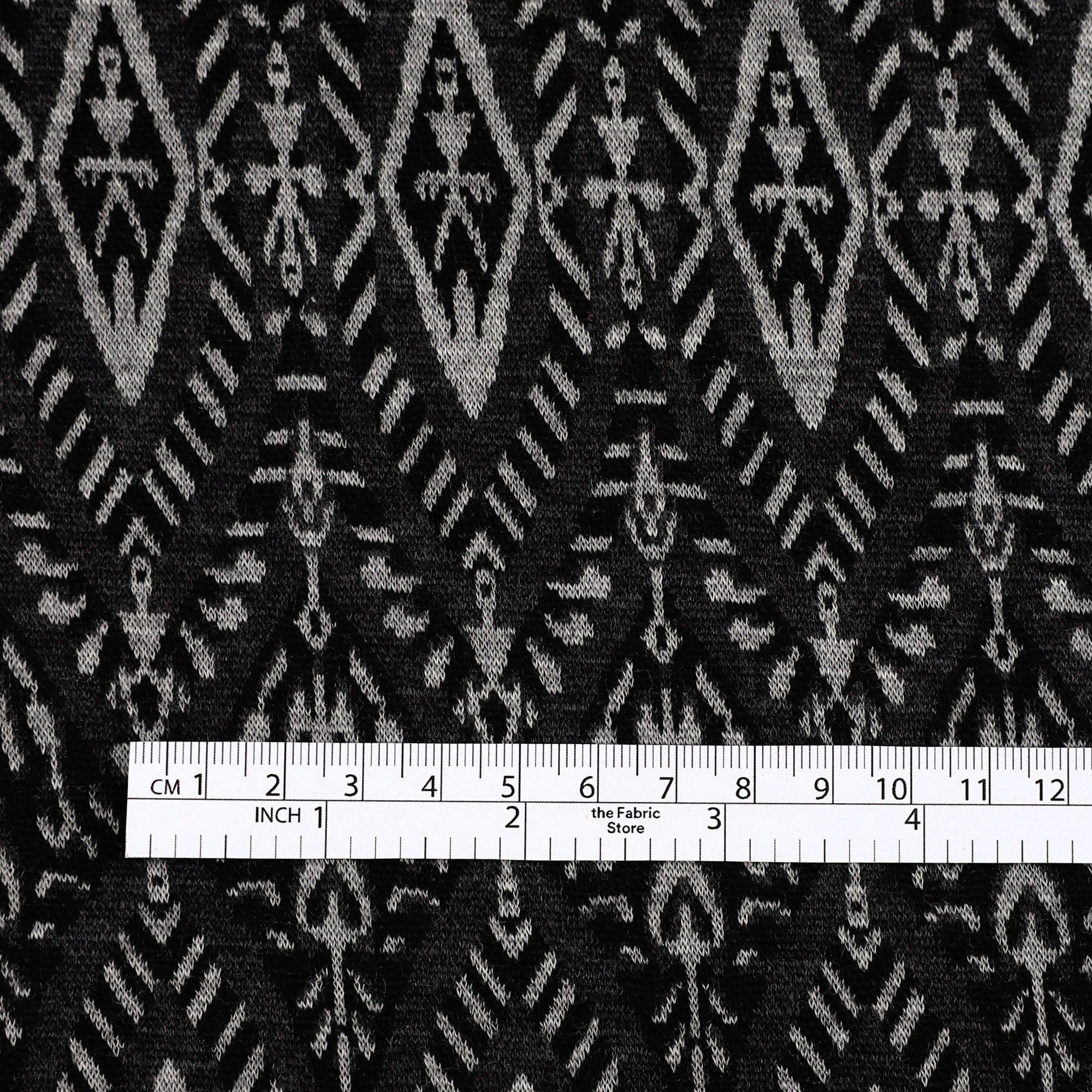 Snowflake Diamonds Merino Jacquard - Grey