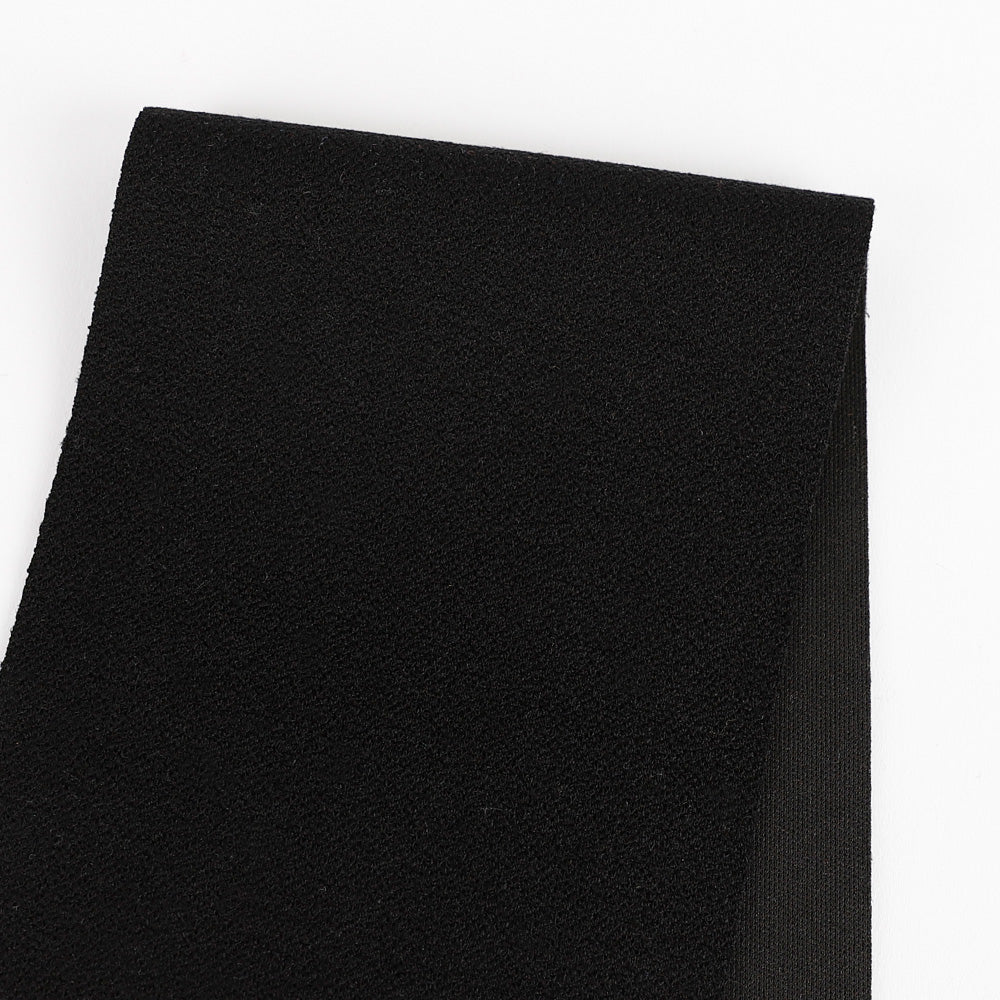 Heavyweight Mottled Stretch Knit - Black