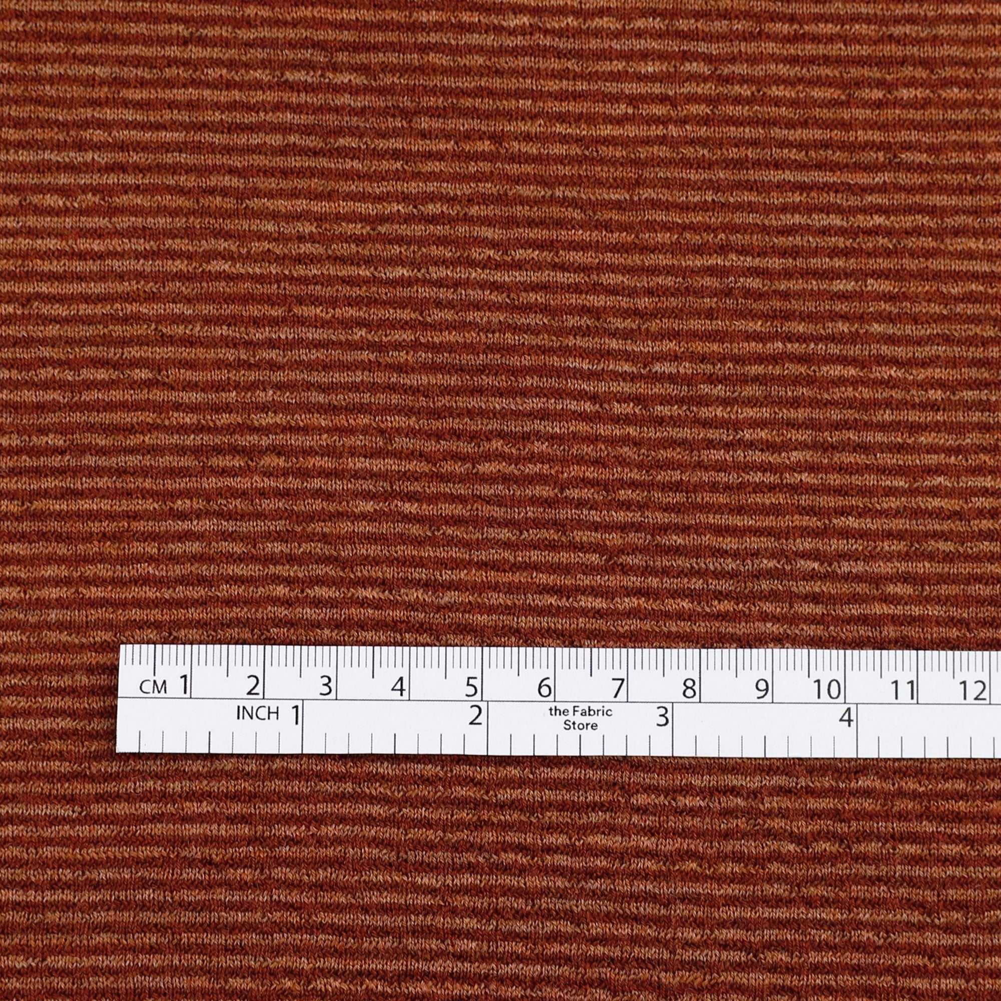 Needle Stripe Rib Merino - Roasted Apricot