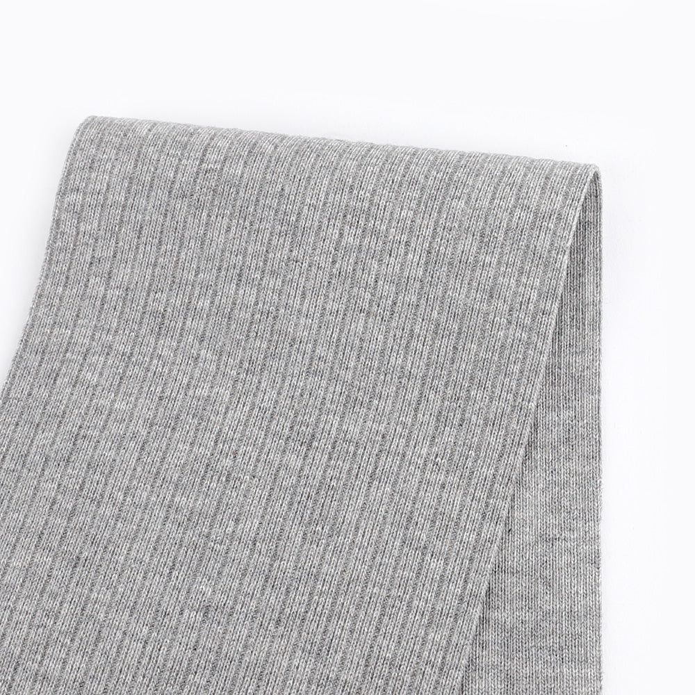 GOTS Organic Cotton Rib - Grey Marle