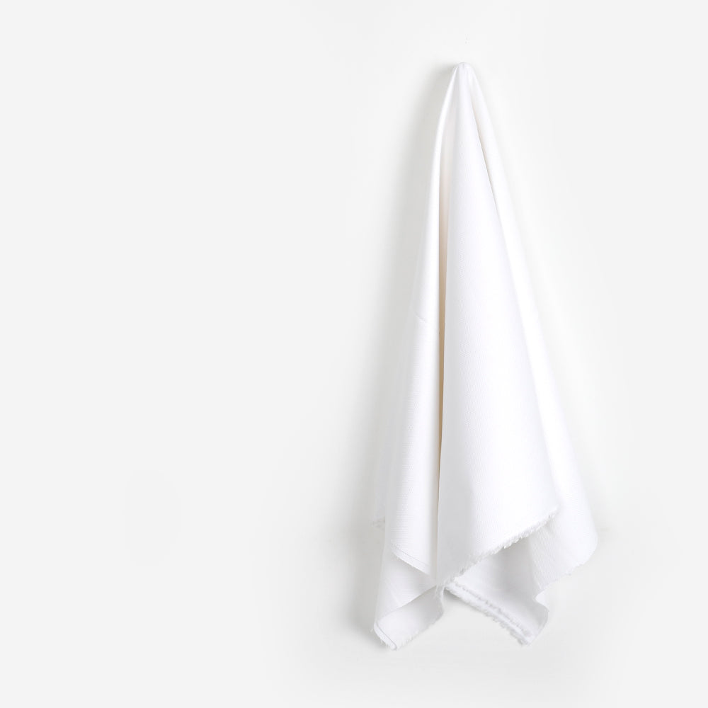 Stretch Cotton Piqué - White