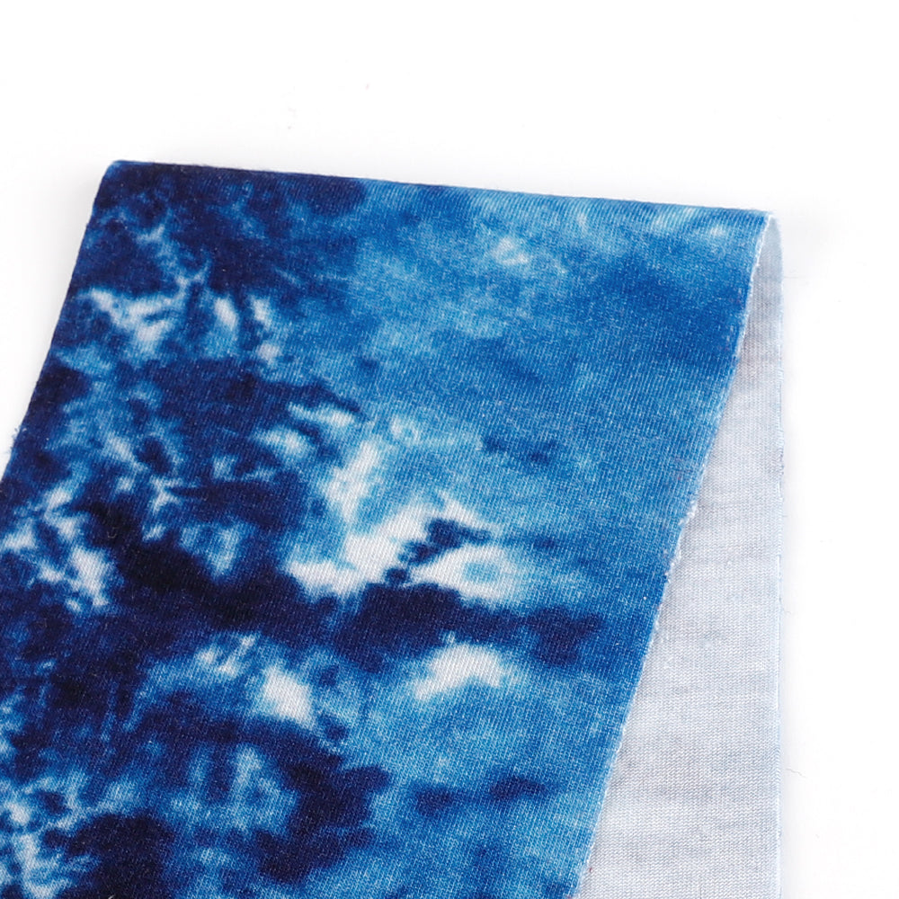 Tie Dye Stretch Tencel Jersey - Indigo